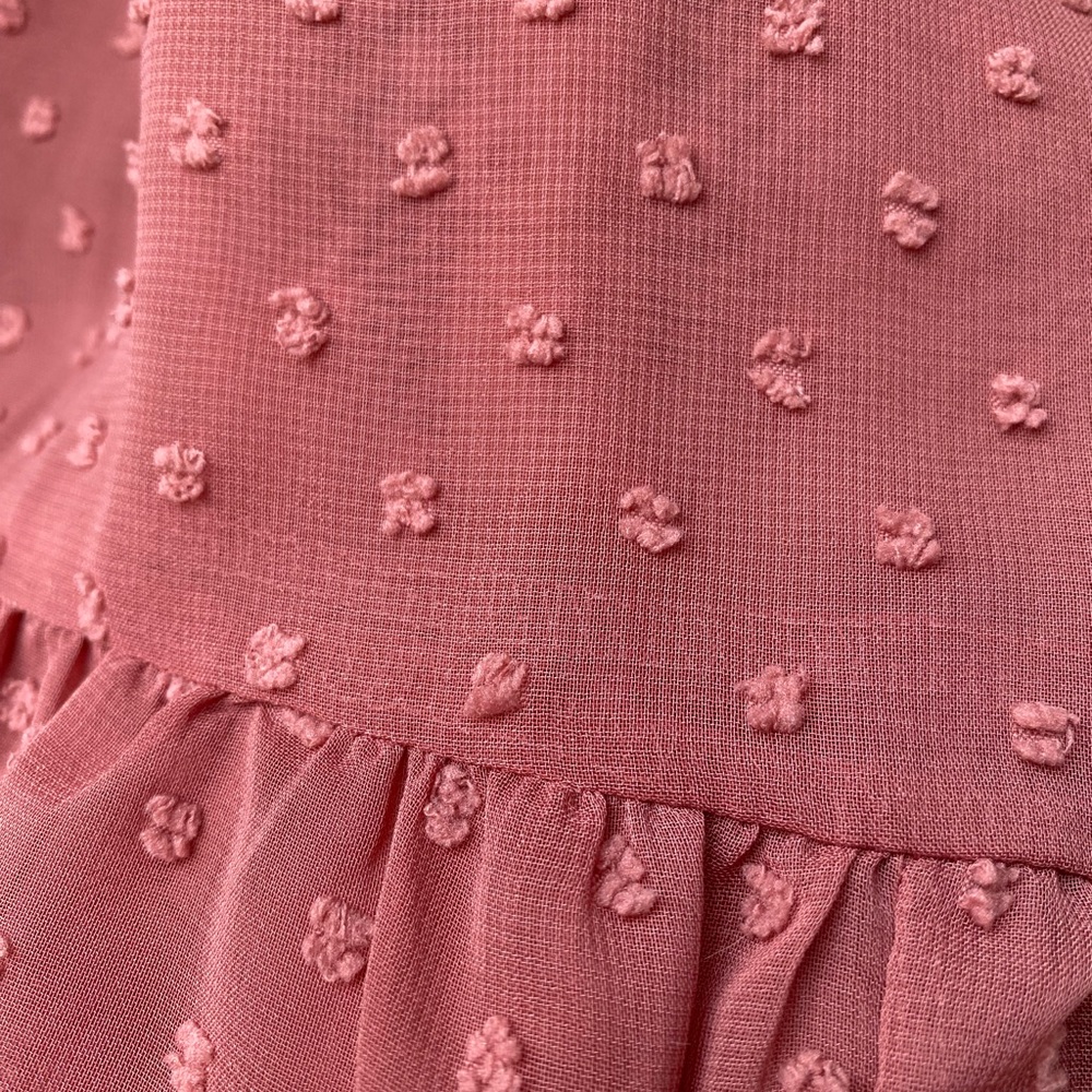 Baltic Born Swiss Dot Off the Shoulder Maxi Dress Dusty Mauve Size Small - Picture 6 of 8